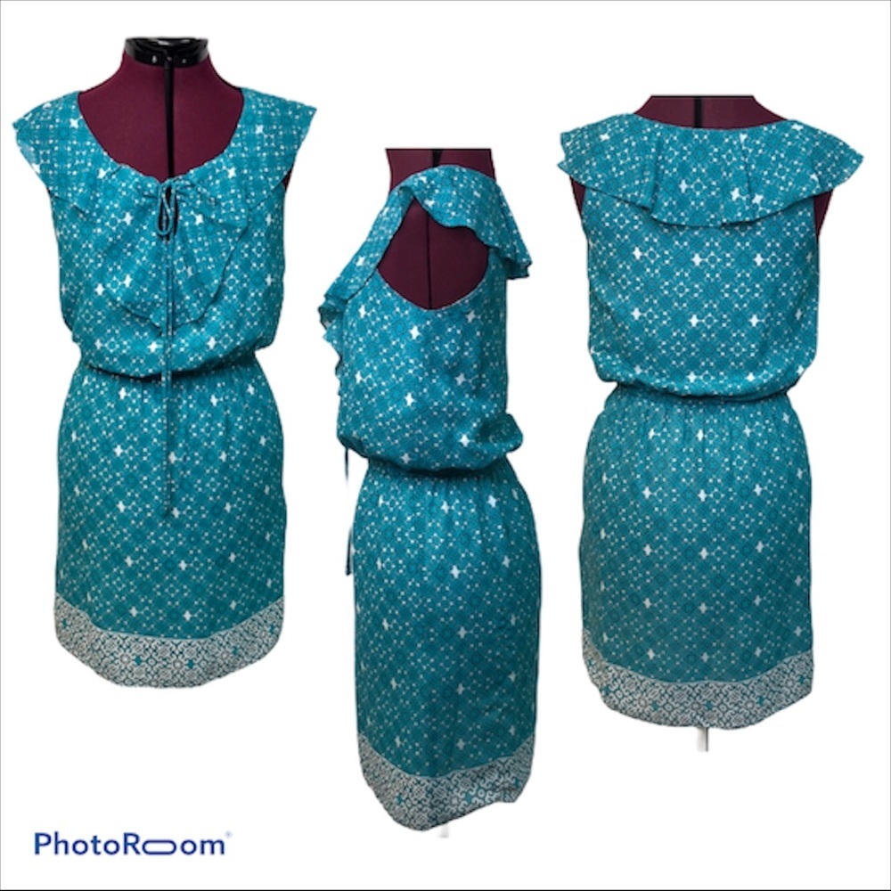 Max Studio Dress Teal Summer Easy Everyday Shift Size XS